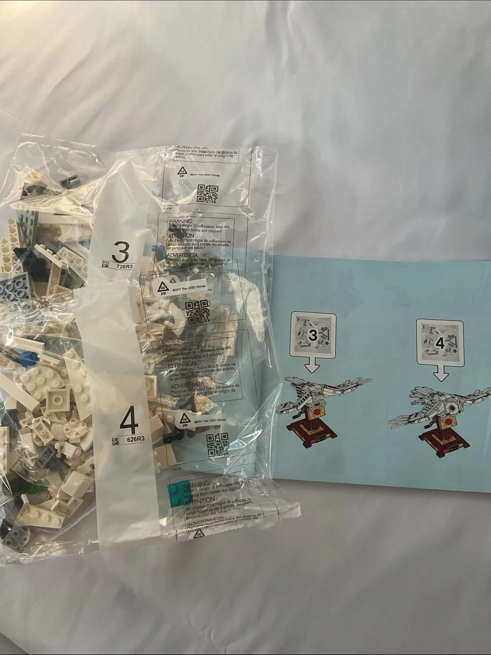 LEGO 75979 White & Tan Harry Potter Hedwig Buildable Owl with Stand